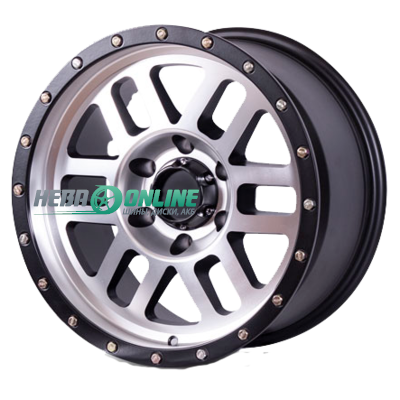 Lizardo XH334 9x17 6x139.7 ET -12 Dia 106.1 (серебристый с черным матовым ободом) Lizardo XH334 9x17 6x139.7 ET -12 Dia 106.1 (серебристый с черным матовым ободом)