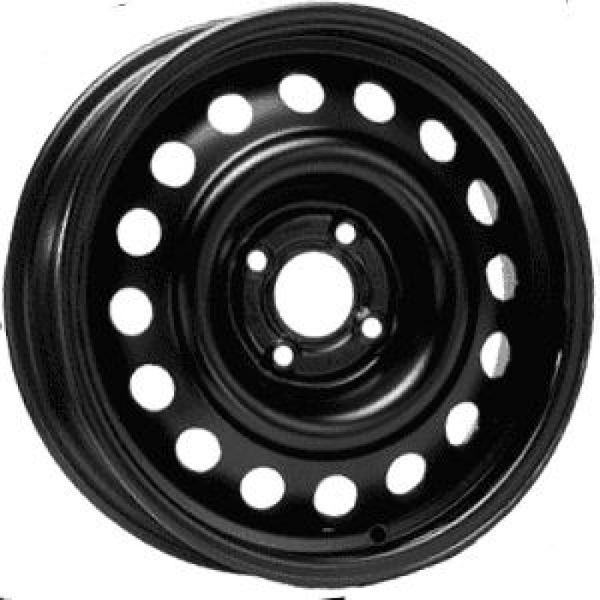 Штампованный диск Trebl 6775 5.5x15 4x100 ET 45 Dia 60.1 (черный глянцевый)