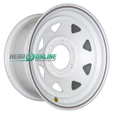 Штампованный диск Off Road Wheels Nissan/Toyota 8x16 6x139.7 ET 10 Dia 110 (белый)