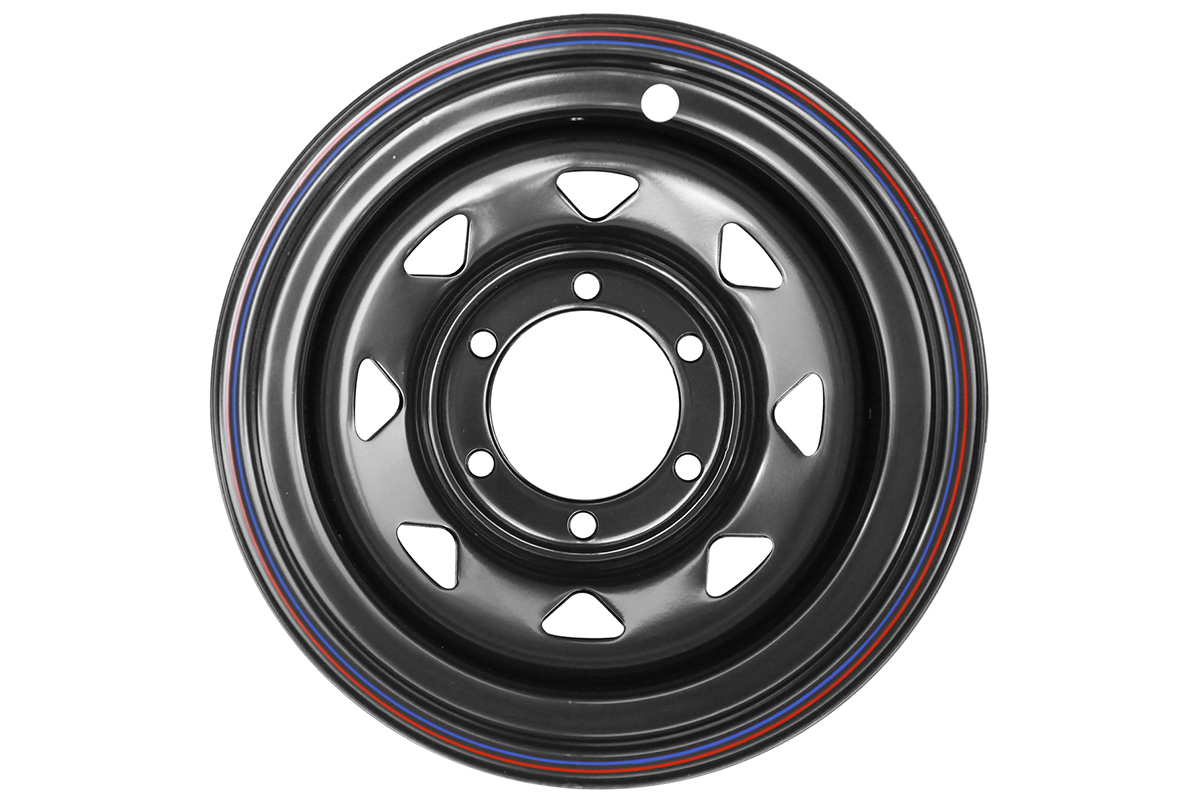 Штампованный диск Off Road Wheels Nissan/Toyota 8x16 6x139.7 ET -25 Dia 110 (черный глянцевый)