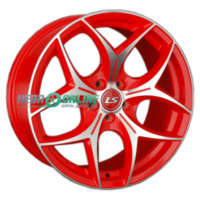 Литой диск LS Wheels LS539 7.5x17 5x100 ET 40 Dia 73.1 (красный полностью полированный)