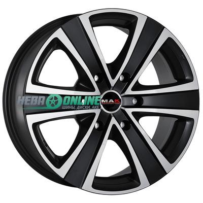 Литой диск Mak Stone 5 7.5x18 5x127 ET 38 Dia 71.6 (чёрный глянцевый с полированной лицевой частью)