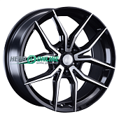 Литой диск LS Wheels LS1242 7.5x17 5x112 ET 40 Dia 66.6 (чёрный глянцевый с полированной лицевой частью)