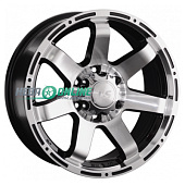 Литой диск LS Wheels LS1289 7.5x17 6x139.7 ET 25 Dia 106.1 (чёрный глянцевый с полированной лицевой частью)