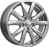 Литой диск КиК КС867 7x17 5x114.3 ET 40 Dia 66.1 (черный с полированной лицевой частью)