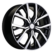 Литой диск Khomen KHW 1806 7x18 5x110 ET 50 Dia 63.3 (черный глянцевый)
