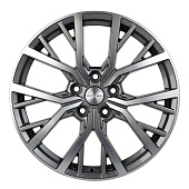 Литой диск Khomen KHW 1806 7x18 5x108 ET 36 Dia 65.1 (серый с полированной лицевой частью)