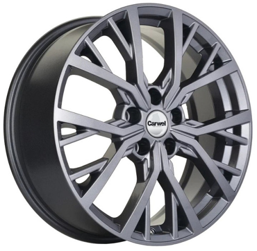 Carwel Тур 1806 7x18 5x114.3 ET 40 Dia 66.5 (черный глянцевый с полированной лицевой частью)