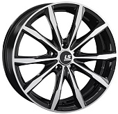 Литой диск LS FlowForming RC38 8x19 5x108 ET 45 Dia 63.3 (чёрный глянцевый с полированной лицевой частью)