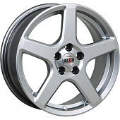 Литой диск Alcasta M62 6x15 4x100 ET 46 Dia 60.1 (чёрный глянцевый с полированной лицевой частью)