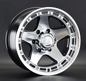 Литой диск LS Wheels LS870 8x16 6x139.7 ET -10 Dia 106.1 (чёрный глянцевый с полированной лицевой частью)