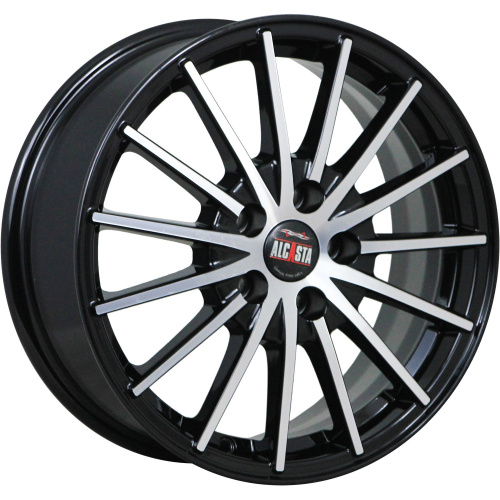 Диски Alcasta M60 6.5x16 5x110 ET 38 Dia 65.1 (чёрный глянцевый с полированной лицевой частью)