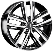 Литой диск Replay HV61 7x18 114.3xКонус ET 5*114.3 Dia 40 (чёрный глянцевый с полированной лицевой частью)