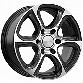 Литой диск Скад Скала 7.5x17 6x139.7 ET 25 Dia 106.2 (черный матовый с полированной лицевой частью)
