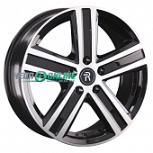 Литой диск Replay VV334 8x18 5x120 ET 50 Dia 65.1 (чёрный глянцевый с полированной лицевой частью)