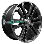 Литой диск Khomen KHW1817 7.5x18 6x139.7 ET 30 Dia 106.1 (черный глянцевый)