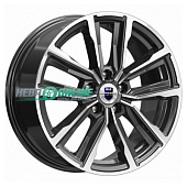 Литой диск КиК Лацио (КС964) 7.5x17 5x114.3 ET 40 Dia 66.1 (черный с полированной лицевой частью)