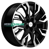 Литой диск Khomen KHW1809 7x18 5x114.3 ET 40 Dia 64.1 (черный глянцевый)