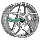 Литой диск Megami MGM-31 6x14 4x100 ET 35 Dia 73.1 (чёрный глянцевый с полированной лицевой частью)