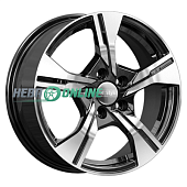 Литой диск КиК КС1053 6.5x16 5x108 ET 33 Dia 60.1 (черный с полированной лицевой частью)
