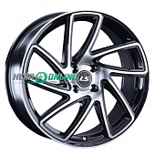 Литой диск LS Wheels LS1054 7.5x17 4x100 ET 40 Dia 60.1 (чёрный глянцевый с полированной лицевой частью)