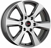 Литой диск LegeArtis Concept TY570 7.5x18 6x139.7 ET 25 Dia 106.1 (серебристый темный c полированной лицевой частью)
