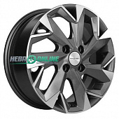 Литой диск Khomen KHW1402 5.5x14 4x100 ET 43 Dia 67.1 (серый с полированной лицевой частью)