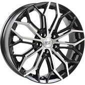 Литой диск RST R 208 6.5x18 5x108 ET 33 Dia 60.1 (черный с полированной лицевой частью)