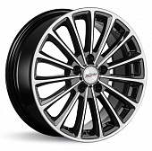 Литой диск X Trike X-136 7x17 5x100 ET 45 Dia 67.1 (черный с полированной лицевой частью)