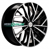 Литой диск Khomen KHW1717 7x17 5x114.3 ET 37 Dia 66.5 (черный с полировкой)