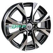 Литой диск RST R 045 6x15 100xКонус ET 4*100 Dia 50 (чёрный с полированной лицевой частью)