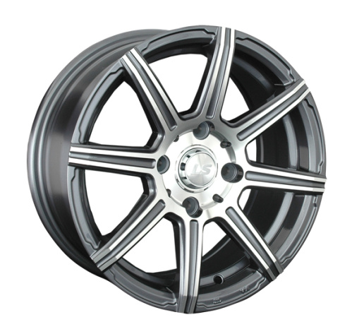 LS Wheels LS571 7x16 4x100 ET 40 Dia 73.1 (чёрный глянцевый с полированной лицевой частью)