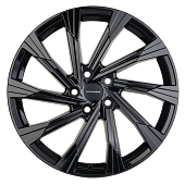 Литой диск Khomen KHW1901 7.5x19 5x114.3 ET 50.5 Dia 67.1 (черный глянцевый)