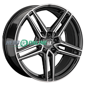 Литой диск LS FlowForming RC79 8.5x19 5x108 ET 40 Dia 63.4 (чёрный глянцевый с полированной лицевой частью)