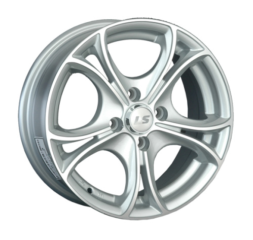 LS Wheels LS393 7.5x17 5x112 ET 45 Dia 57.1 (чёрный глянцевый с полированной лицевой частью)