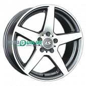 Литой диск LS Wheels LS360 7x16 4x98 ET 28 Dia 58.6 (серый темный глянцевый полностью полированнный)