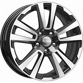 Литой диск iFree Original КС874 6.5x17 4x100 ET 43 Dia 60.1 (черный с полированной лицевой частью)