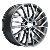 Литой диск Khomen KHW 1717 7x17 5x108 ET 45 Dia 60.1 (серый с полированной лицевой частью)