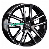 Литой диск LS Wheels LS917 6.5x17 5x108 ET 40 Dia 65.1 (чёрный глянцевый с полированной лицевой частью)