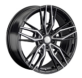 Литой диск LS Wheels LS1354 8x18 5x108 ET 30 Dia 60.1 (чёрный глянцевый с полированной лицевой частью)