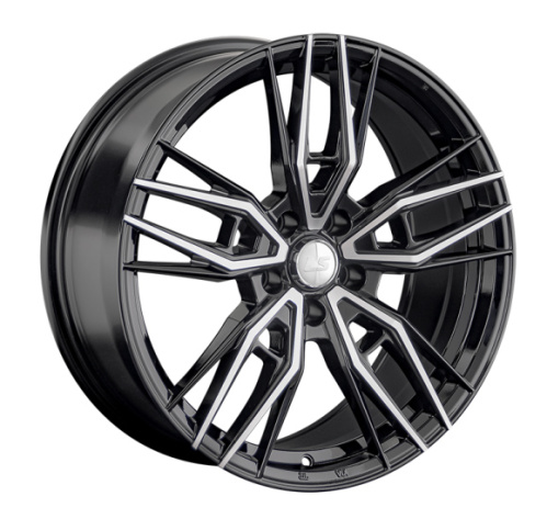 LS Wheels LS1354 8x18 5x108 ET 30 Dia 60.1 (чёрный глянцевый с полированной лицевой частью)