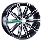 Литой диск LS Wheels LS848 6x14 4x98 ET 35 Dia 58.6 (чёрный глянцевый с полированной лицевой частью)