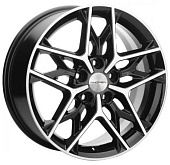 Литой диск Khomen KHW 2105 11x21 5x112 ET 43 Dia 66.6 (черный с полировкой)
