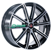 Литой диск Alcasta M64 6.5x16 5x105 ET 38 Dia 56.6 (чёрный глянцевый с полированной лицевой частью)