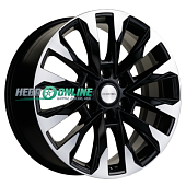 Литой диск Khomen KHW2010 8x20 6x139.7 ET 25 Dia 106.1 (черный глянцевый)