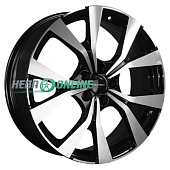 Литой диск Khomen KHW1906 7x19 5x108 ET 36 Dia 65.1 (черный глянцевый)