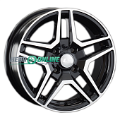 Литой диск LS Wheels LS854 8x18 5x114.3 ET 40 Dia 67.1 (чёрный глянцевый с полированной лицевой частью)