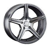 Литой диск LS Wheels LS892 8x17 4x100 ET 35 Dia 60.1 (серый темный глянцевый полностью полированнный)