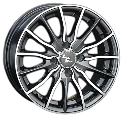 LS Wheels LS277 6.5x15 5x112 ET 45 Dia 57.1 (серый темный глянцевый полностью полированнный)