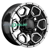 Литой диск LS Wheels LS1345 9x17 5x150 ET 25 Dia 110.1 (черный матовый с полировкой)